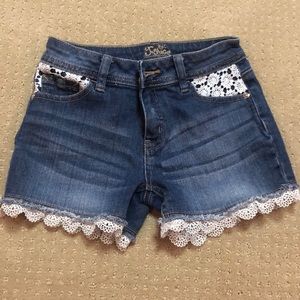 Justice denim shorts